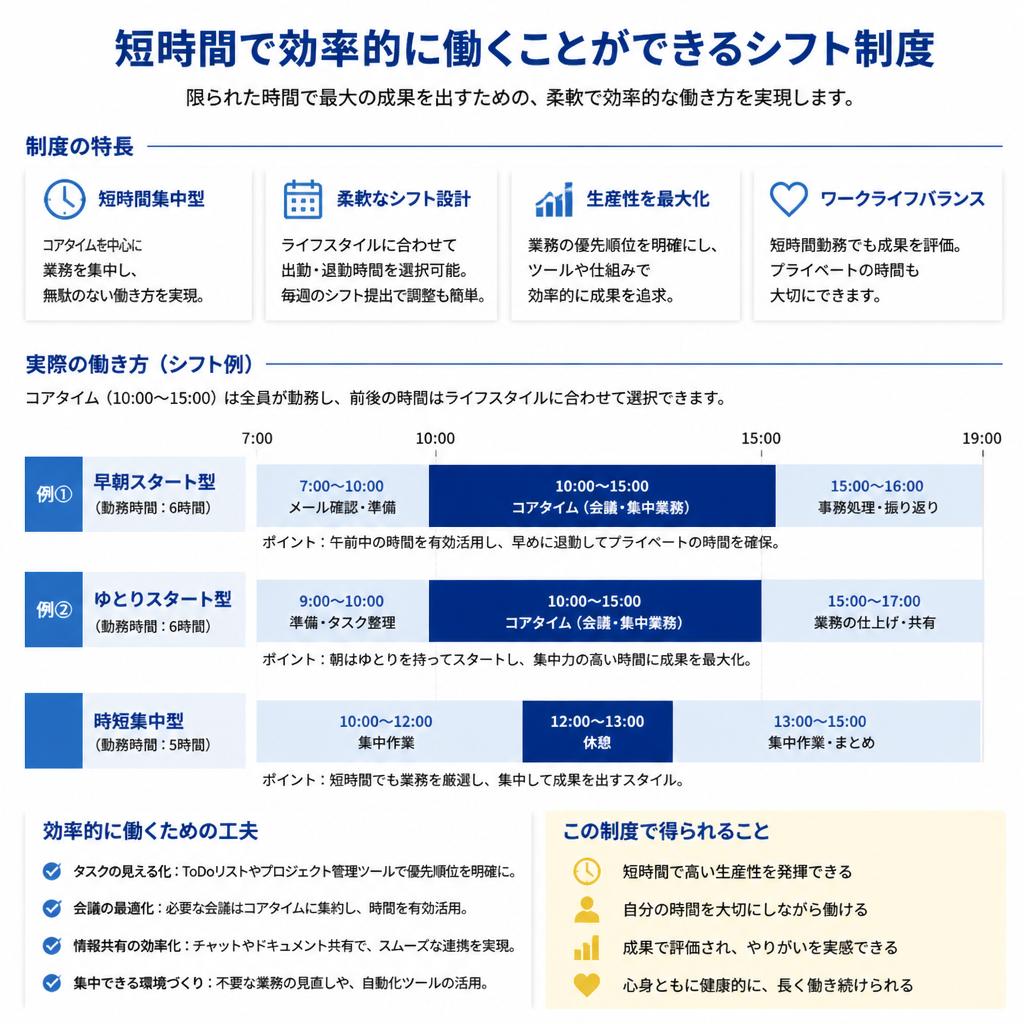 ショートタイムで働ける魅力