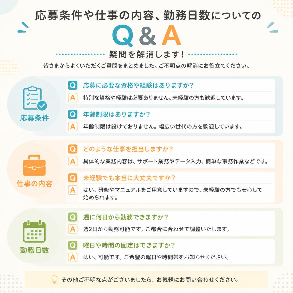 よくある疑問にお答えします