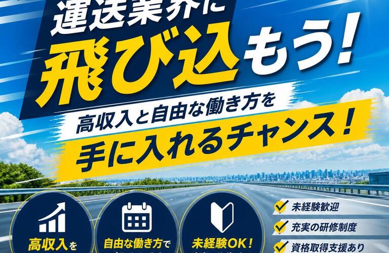 未経験から運送業界に飛び込もう！高収入と自由な働き方を手に入れるチャンス！