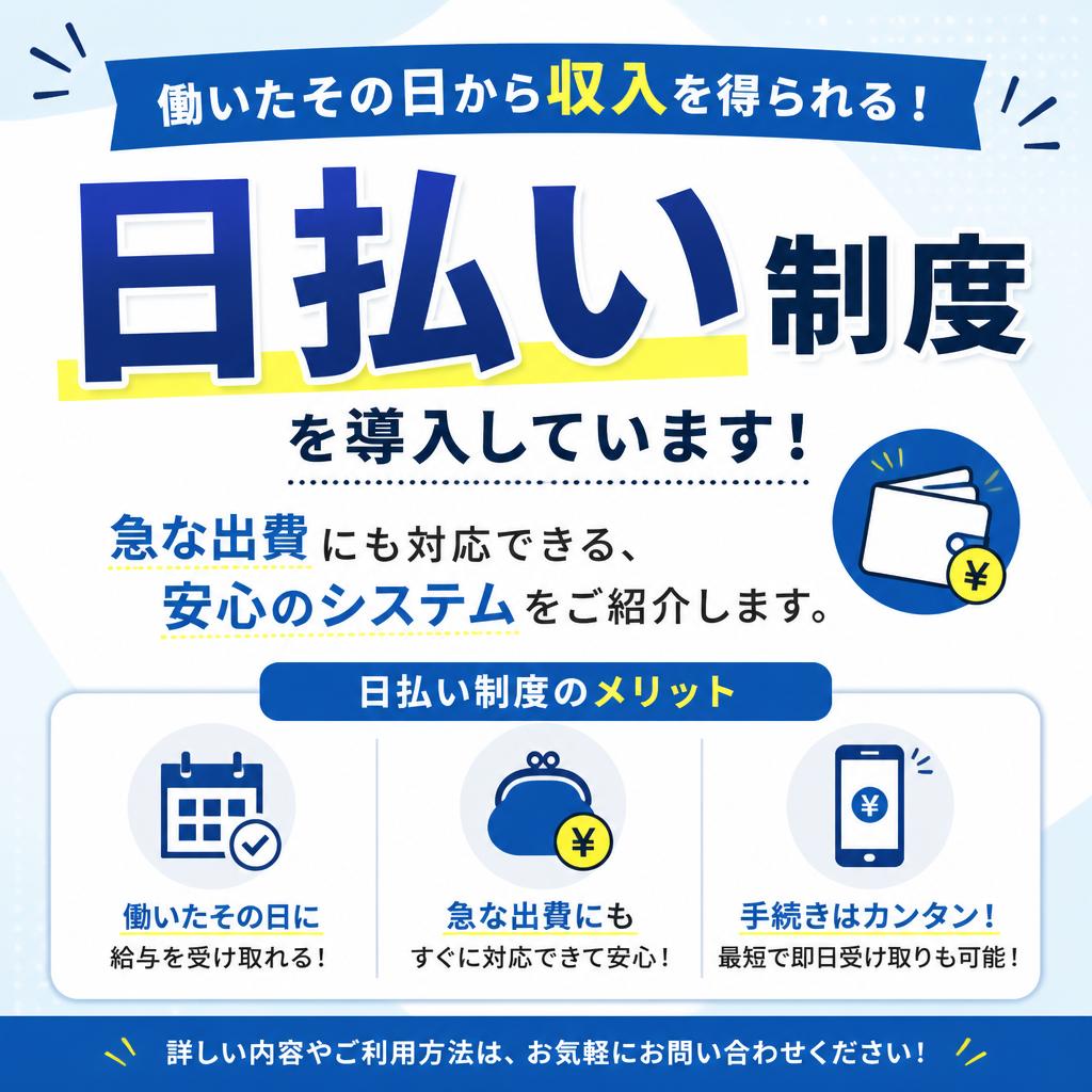 日払いで即収入！