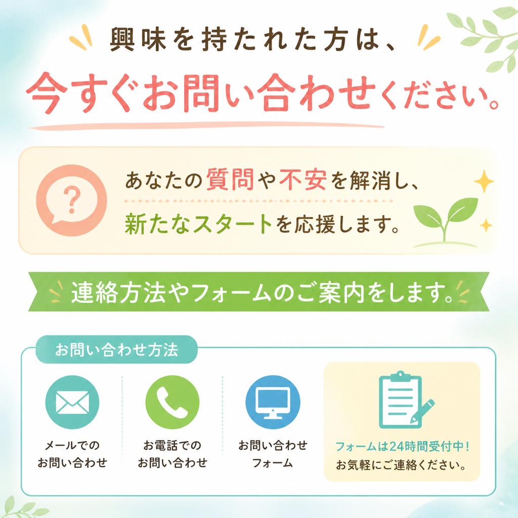 今すぐ問い合わせてみよう！