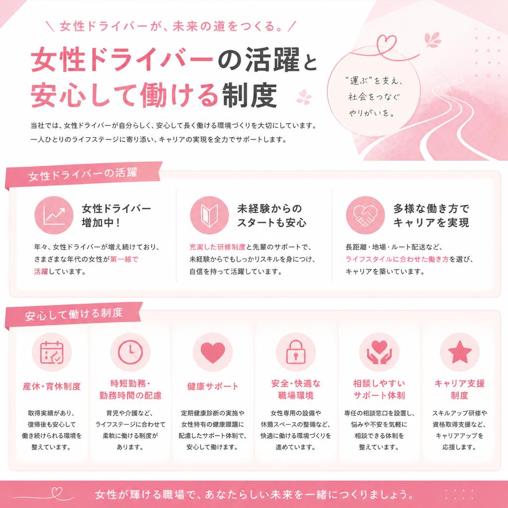 女性ドライバーが働きやすい環境