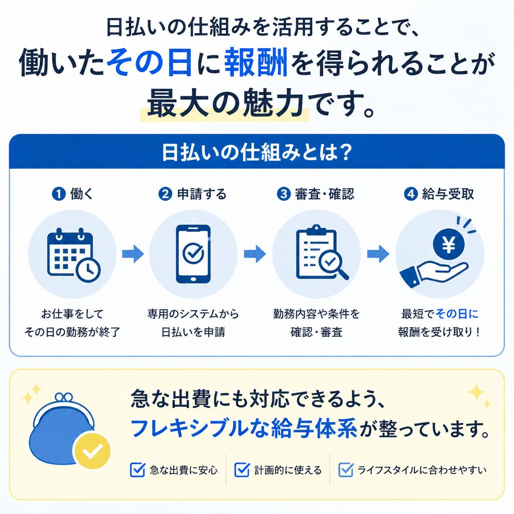 2. 日払い業務のメリット