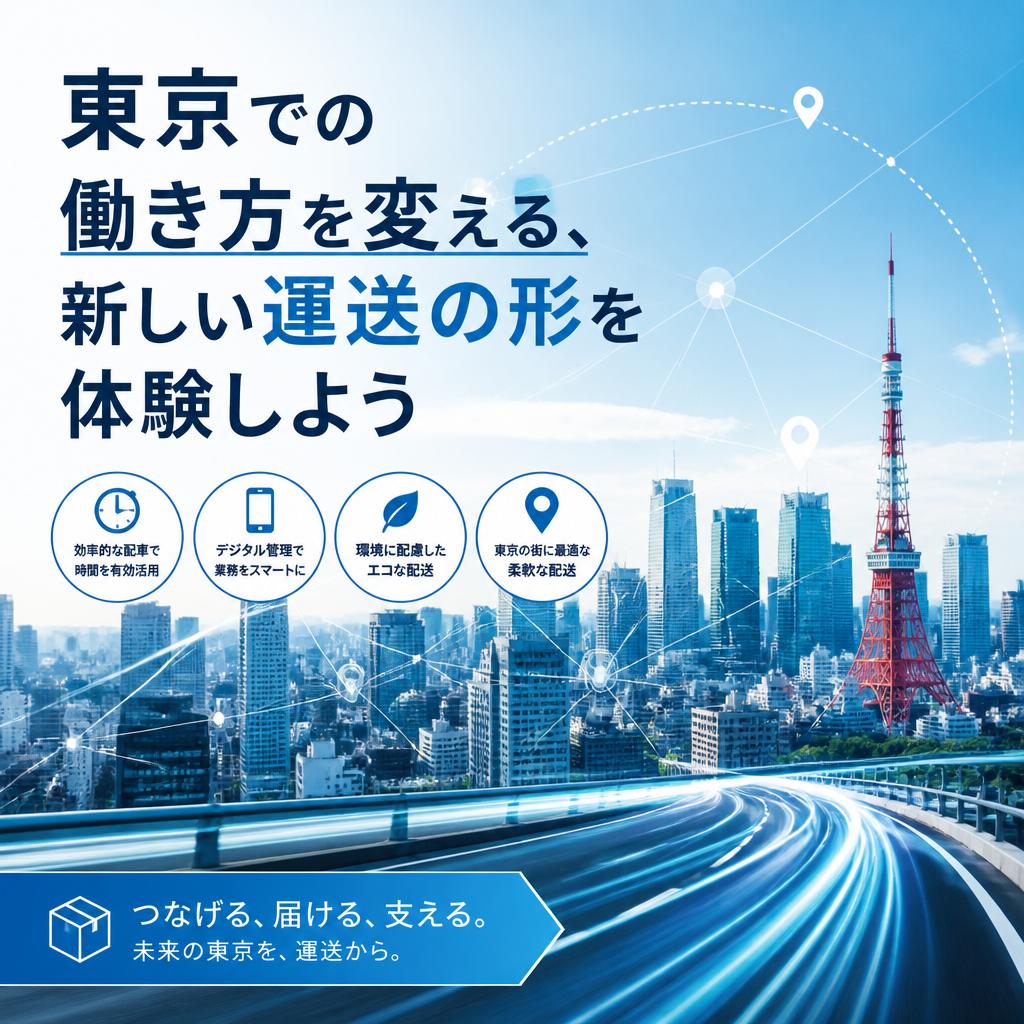 東京での働き方を変える、新しい運送の形を体験しよう