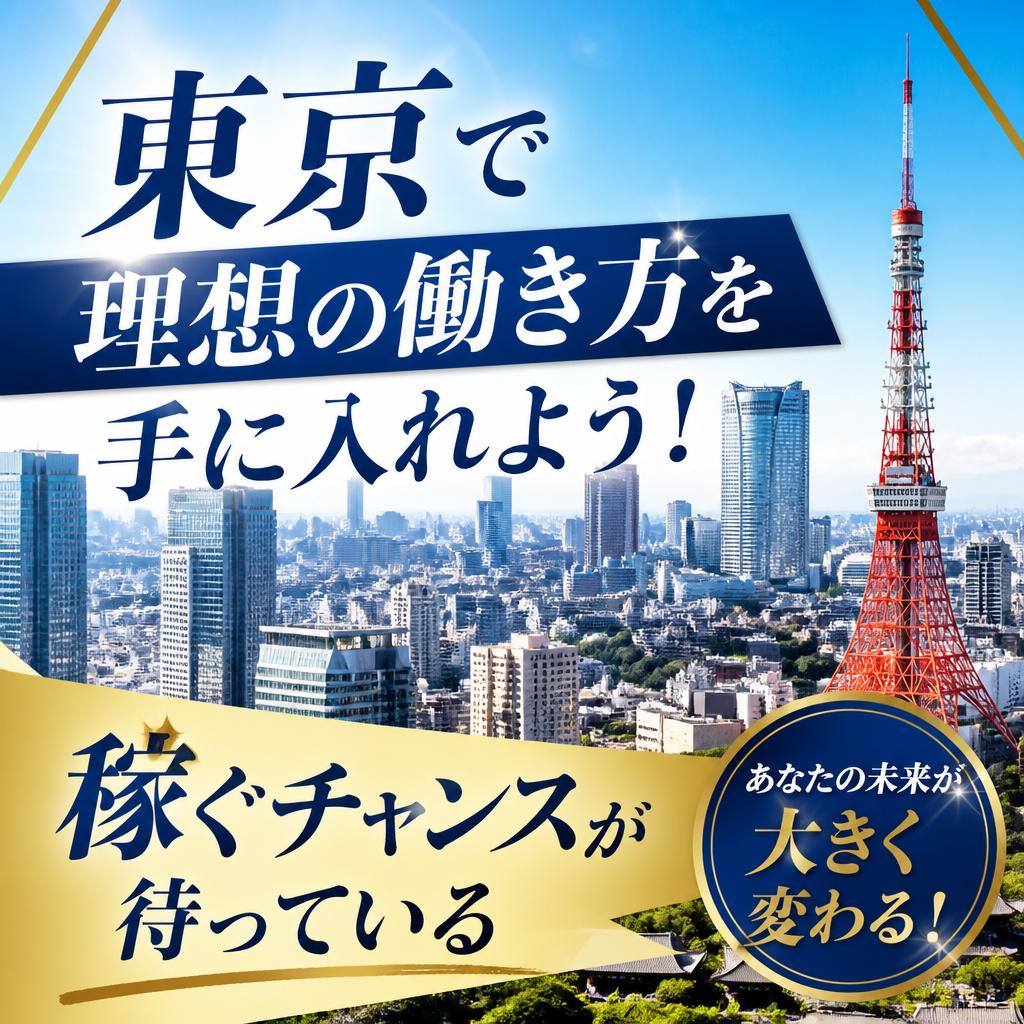 東京で理想の働き方を手に入れよう！稼ぐチャンスが待っている