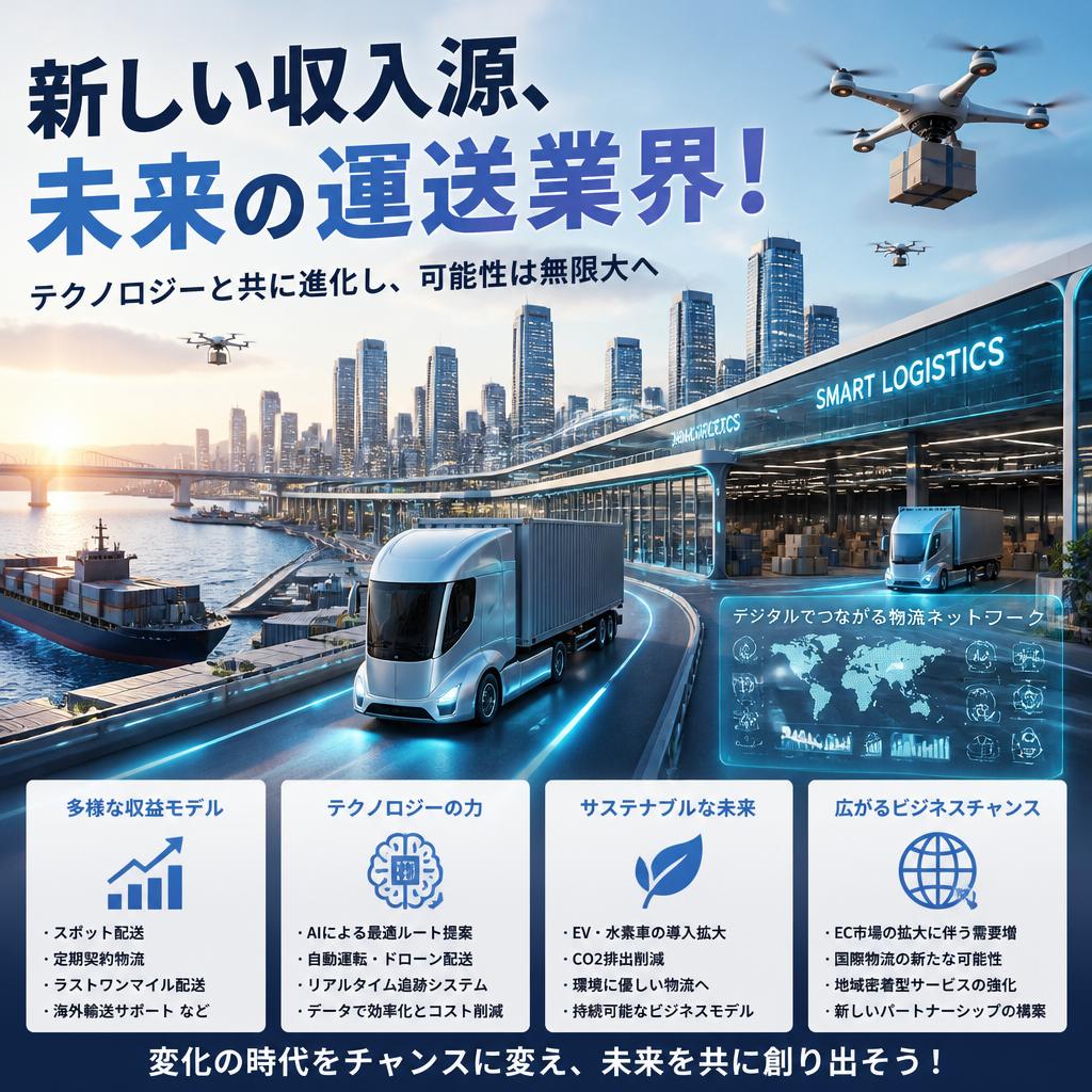 新しい収入源、未来の運送業界！