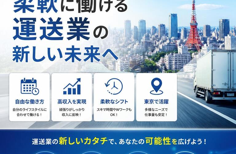 東京で高収入を目指す！柔軟に働ける運送業の新しい未来へ